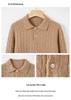 Women's Retro Long Sleeve Cable Knit Sweater with Chest Embroidery - RL Lapel Polo, 2026 Autumn/Winter Collection