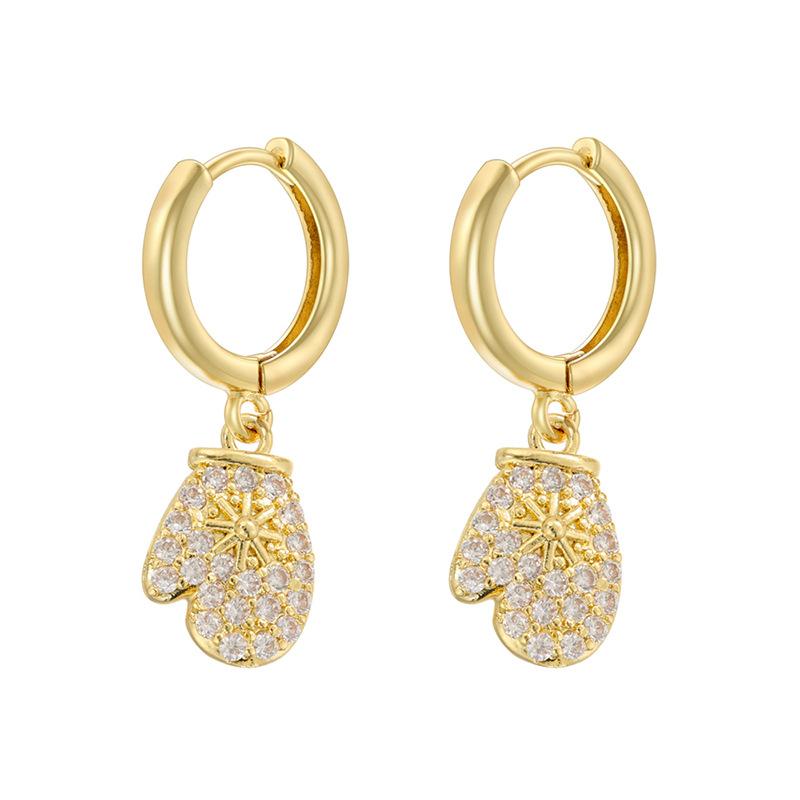 Sweet And Cute Christmas Element Earrings Ear Ring Wind Christmas Gloves Socks Earrings Women Ve1005-1009