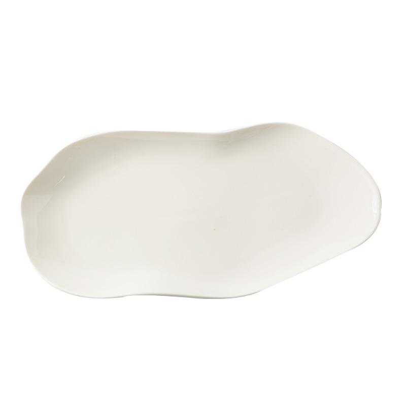 Creative Japanese Plate Irregular Shaped Long Plate Fish Plate High-End Sushi Plate Hotel Long Plate Ceramic Tableware