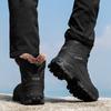 Genuine Leather Men Boots Winter With Fur Warm Snow Boots Men Casual Shoes Hiking Sneakers High Top Ankle Boots Outdoor Shoes