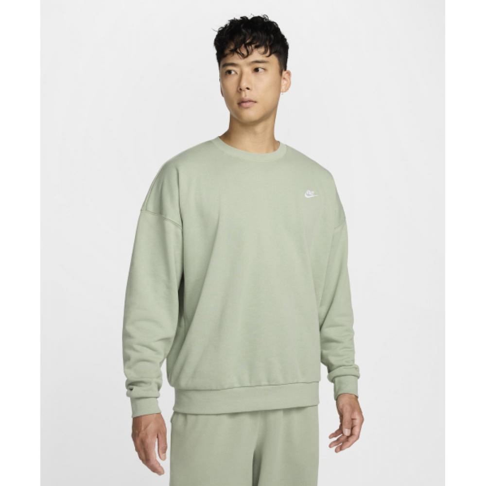 

NIKE Club Fleece Oversize French Terry Crew M Jade Horizon White HJ1820 370