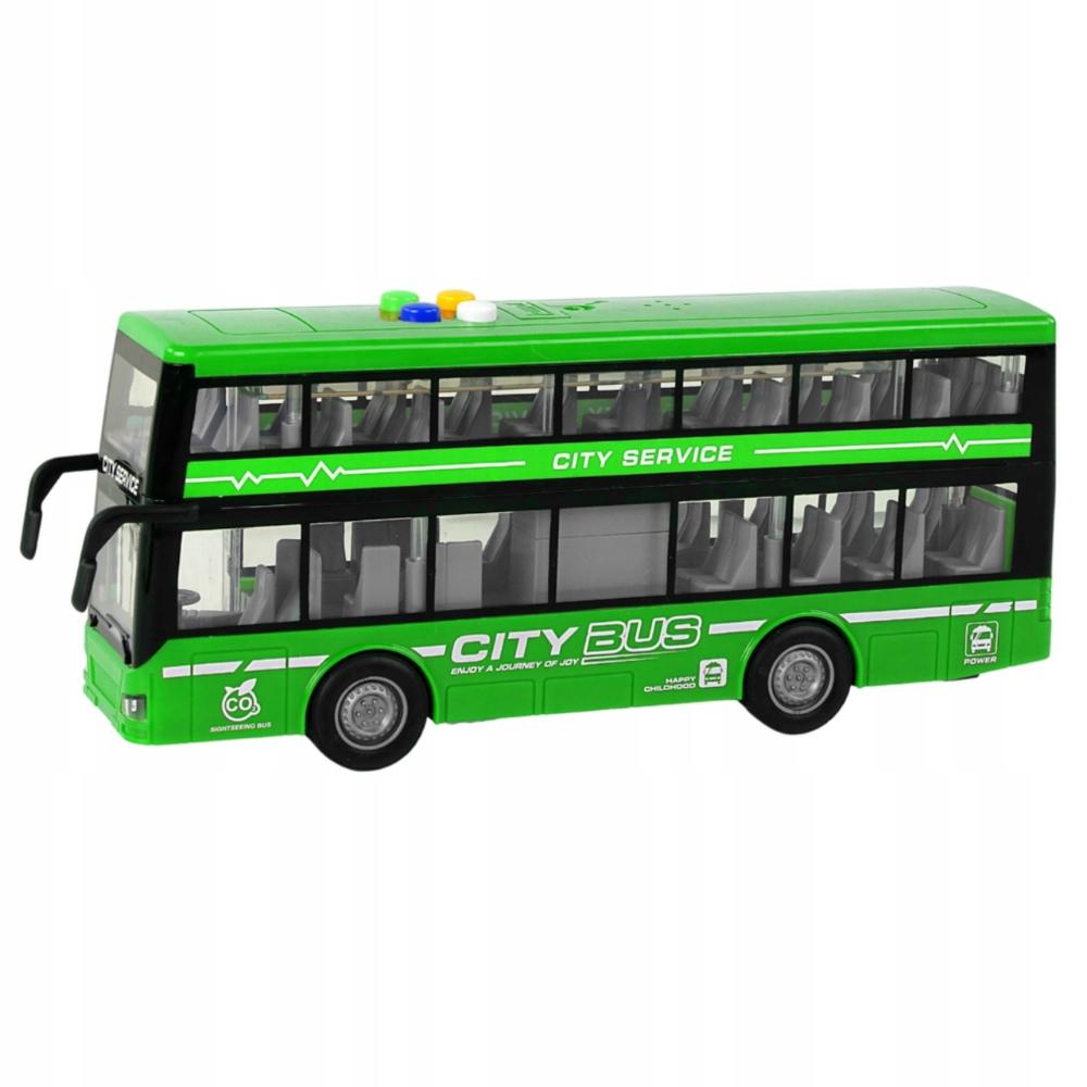 Eco Double Decker Bus Green Double Decker Drive Sounds Lights Scale 1:16
