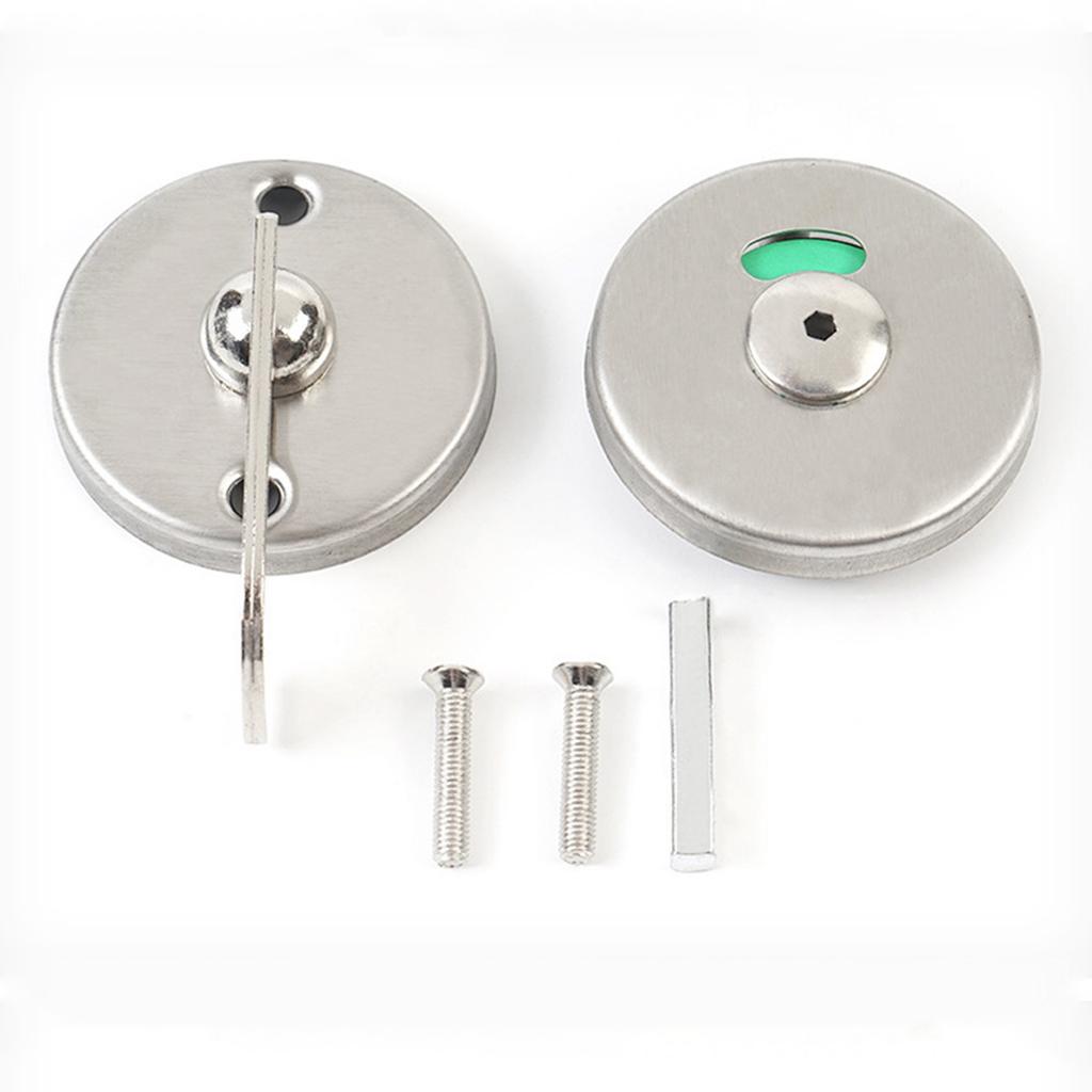 Multipurpose Brushed Stainless Steel Bathroom Door Latches Set Featuring Intuitives Status Display for Bathrooms