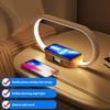 Bedside Night Light with Alarm Clock For Bedroom Touch Lamp with Wireless Charger Dimmable Wake Up Light For Birthday Gifts