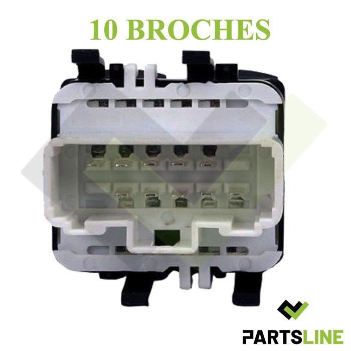 Partsline Front Left Window Lifter Button for CLIO III MODUS THALIA II TWINGO II - 214943A 214943B 8200214943