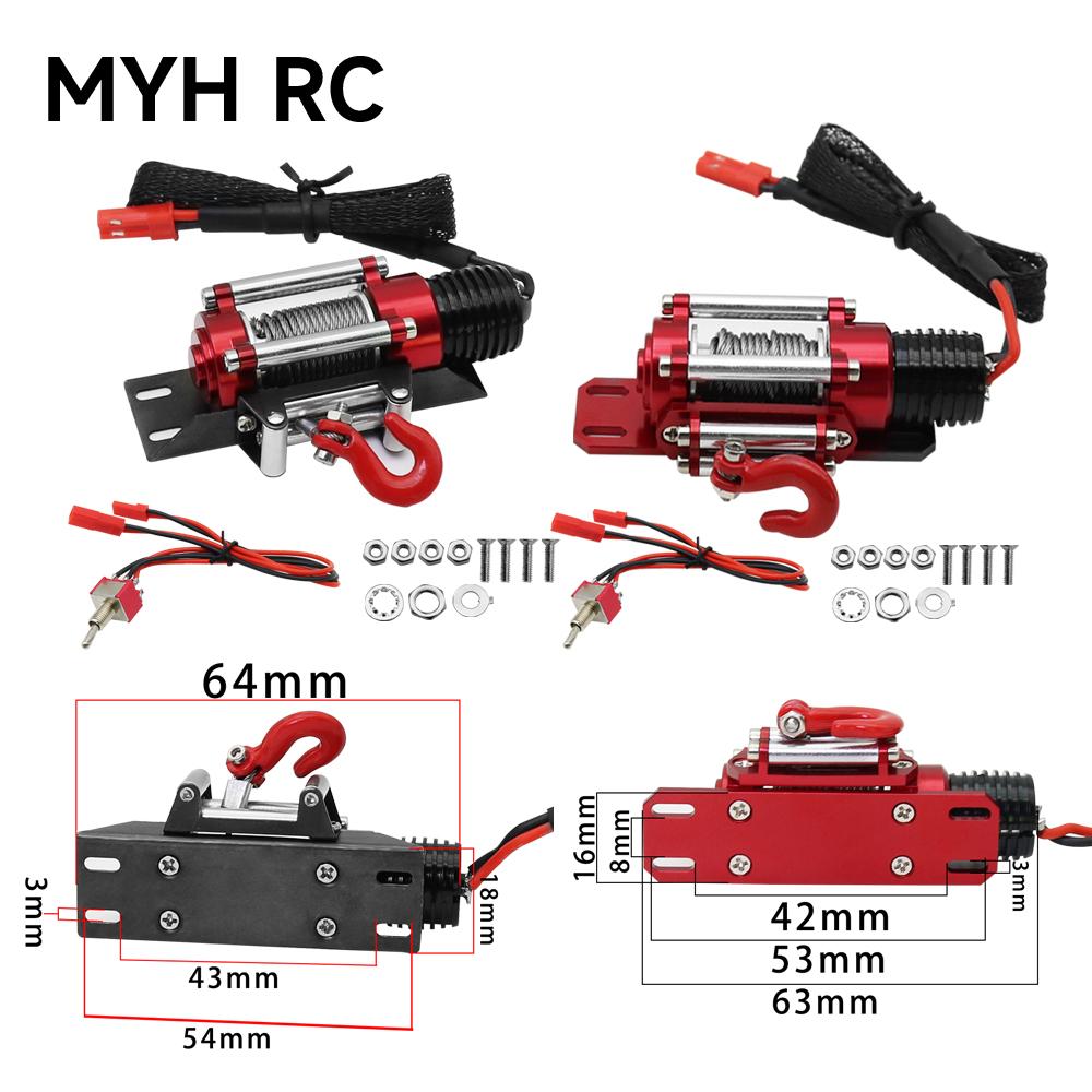 Metal Automatic Simulation Simulated Winch for 1/10 1/12 RC Crawler Car Axial SCX10 III 90046 D90 TRX4 TRX-6 D110 Redcat