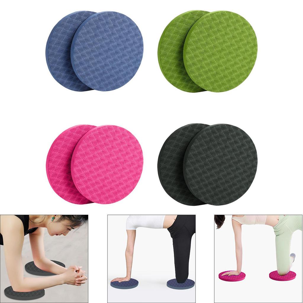 2 Pieces Yoga Knee Pads for Knees Elbows Wrists Hands Anti Slip Cushion Round
