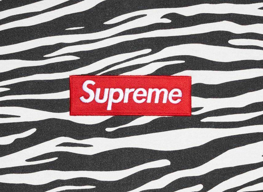 Supreme Box Logo Crewneck Zebra (22FW)