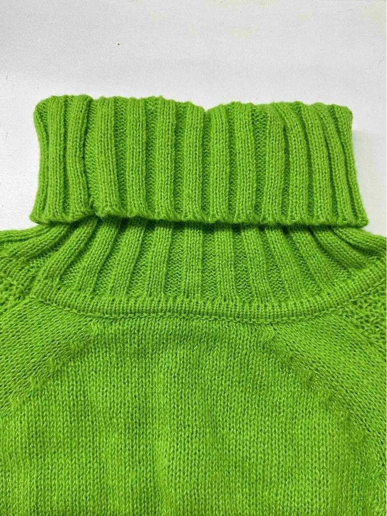 Solid Color High Neck Raglan Sweater - Loose Fit, Casual Long Sleeve Pullover