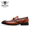 Men'S Shoes One-Pedal Leather Shoes Men'S Metal Buckle Men'S Dress Shoes Brushed Polished Handmade Shoes First Layer Cowhide Shoes
