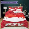 Juego de Funda Nórdica y Funda de Almohada con Estampado del PSV Eindhoven Decoración del Hogar Regalo de Cumpleaños (1 * funda de edredón + 2 * fundas de almohada sin relleno)122