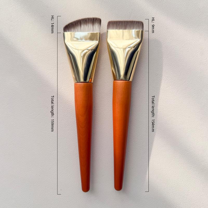 New Concealer Brush One-Shaped Wooden Handle Single Traceless Liquid Foundation Base Makeup Flat Head Mask Makeup Brush