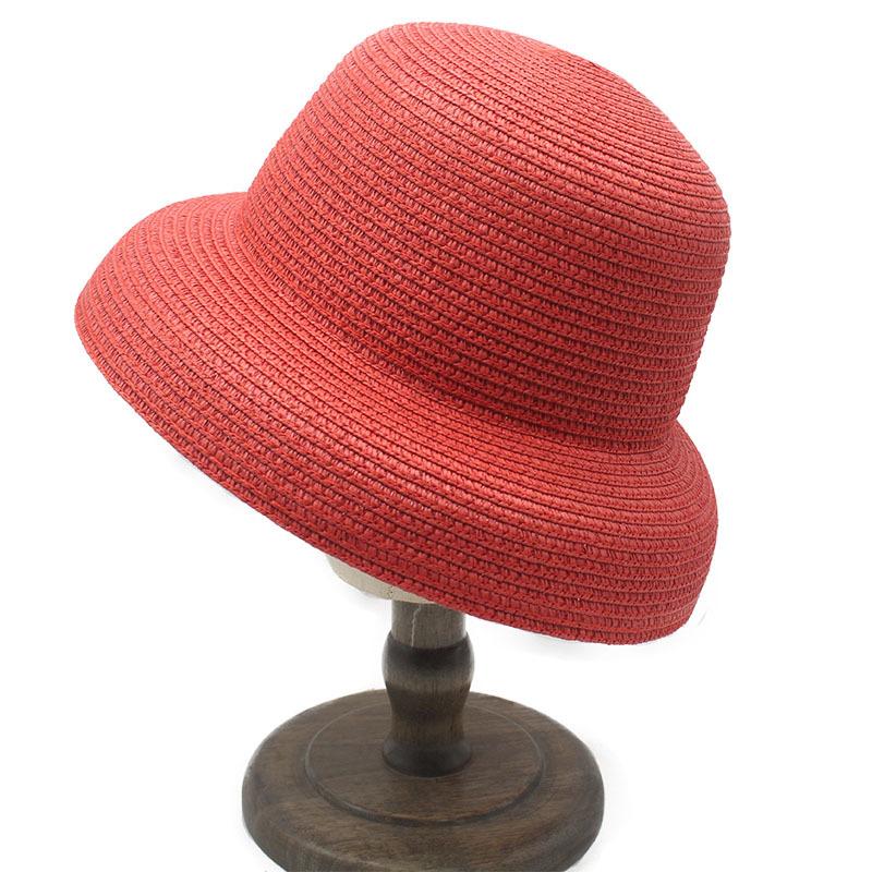 Straw Hat Women Summer Big Brim French Sunscreen Hepburn Wind Visor Beach Bucket Hat Foldable Visor Children