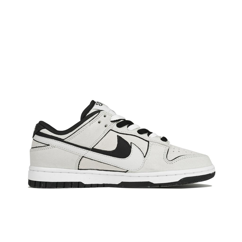 Nike Dunk Slip Resistant Abrasion Resistant Low Top Skateboard Shoes Unisex Light Gray HV1800-101(Team-)-Random Packaging Bags