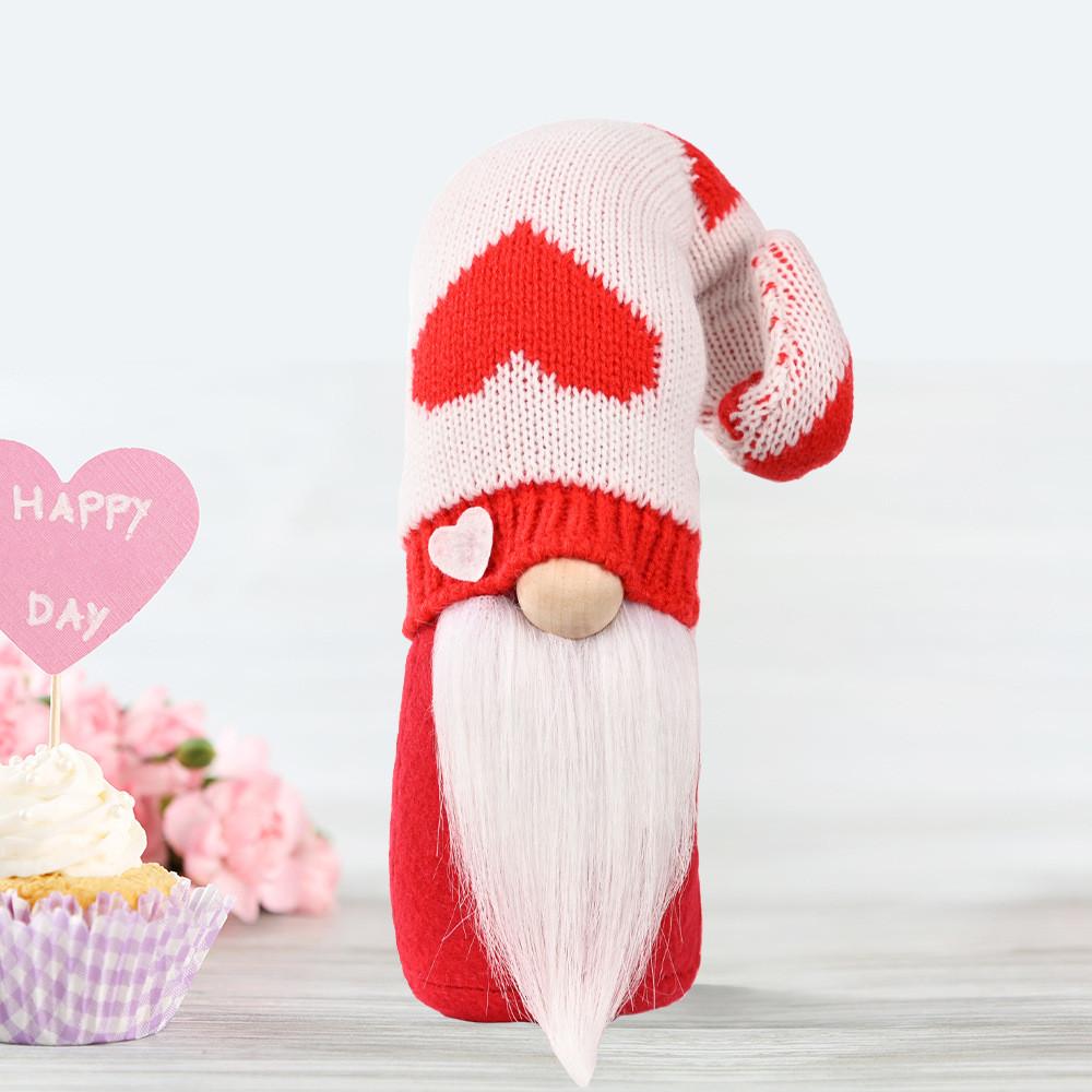 

Adorable Red Knitted Heart Shaped Rudolph Doll Plush Toy Perfect For Valentine s Day Gifts Red Knit Rudoph Large Heart