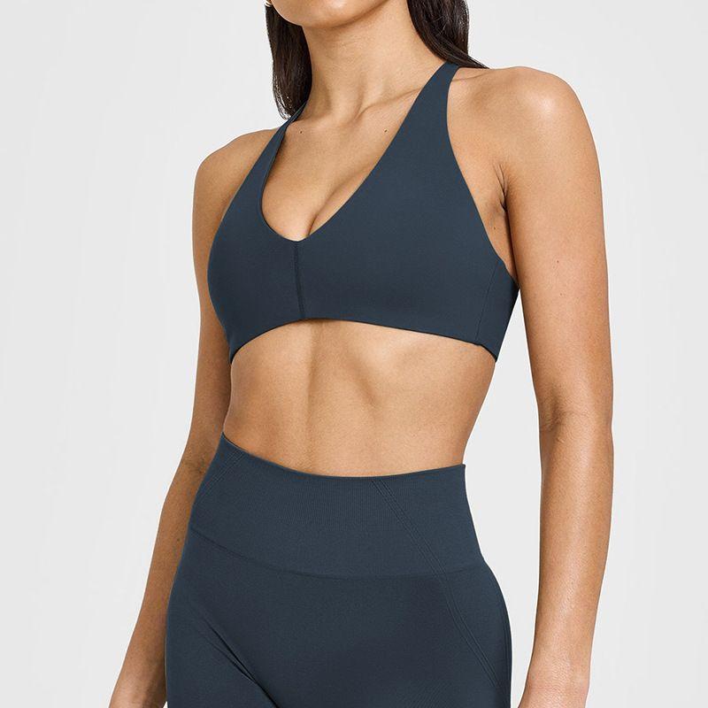 Foreign Trade New European and American Sanding Sports Underwear Women Cross Beauty Back Quick-Drying Running Fitness Yoga Vest Sling Outer Wear