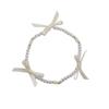 Charmy Triple Ivory Ribbon Pearl-bracelet
