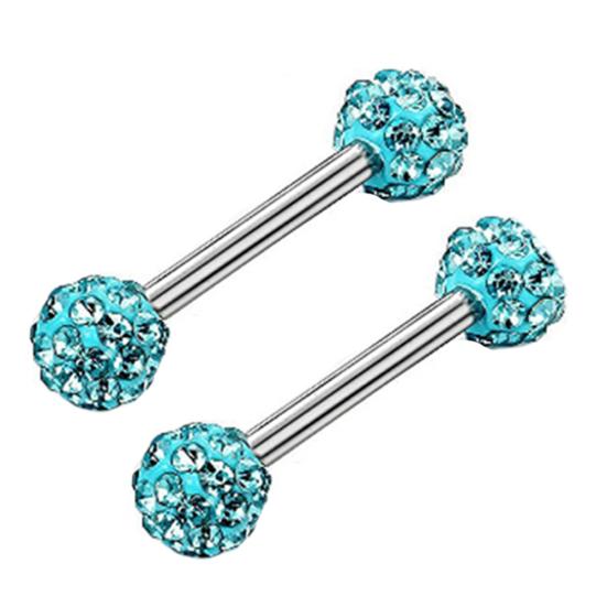 Newest Women Rhinestone Tongue Nose Nipple Ring Stud Earrings Body Piercing Jewelry