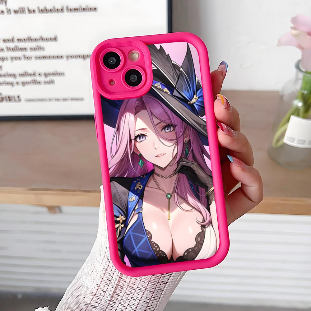 

HSR Jade Thicken TPU Mobile Phone Case for iPhone 17 16 15 14 13 12 11 Air Pro Max Plus Colorful Cover iPhone 15 Plus