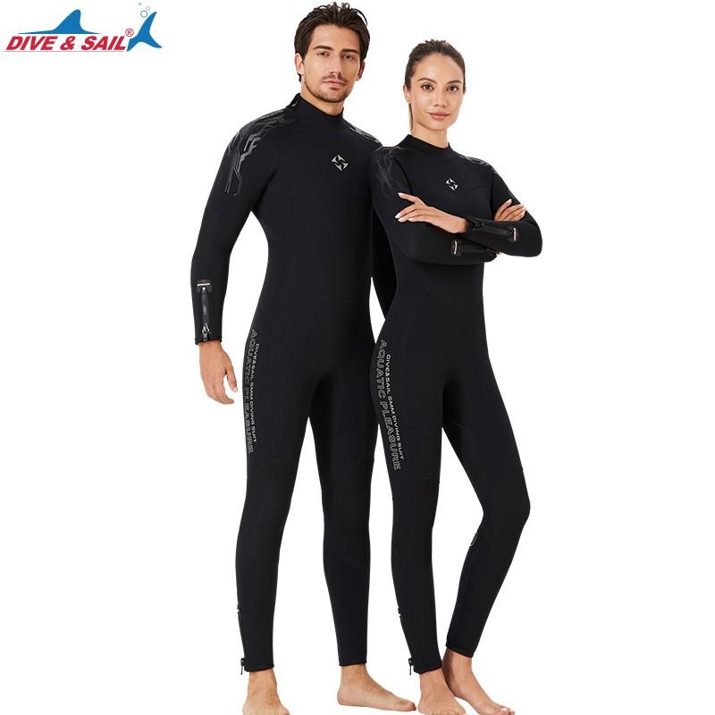 5mm Neoprene Wetsuit Men Women Full Body Thermal Dive Suit With Fleece Lining Scuba Diving Snorkeling Surfing Cold