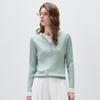 Kemeng Boka Women's Faux Two-Piece Silk Blend Knit Hoodie