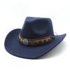 Tibetan Woolen Hat Women'S Versatile British Jazz Top Hat Tourist Mountaineering Western Cowboy Hat Men