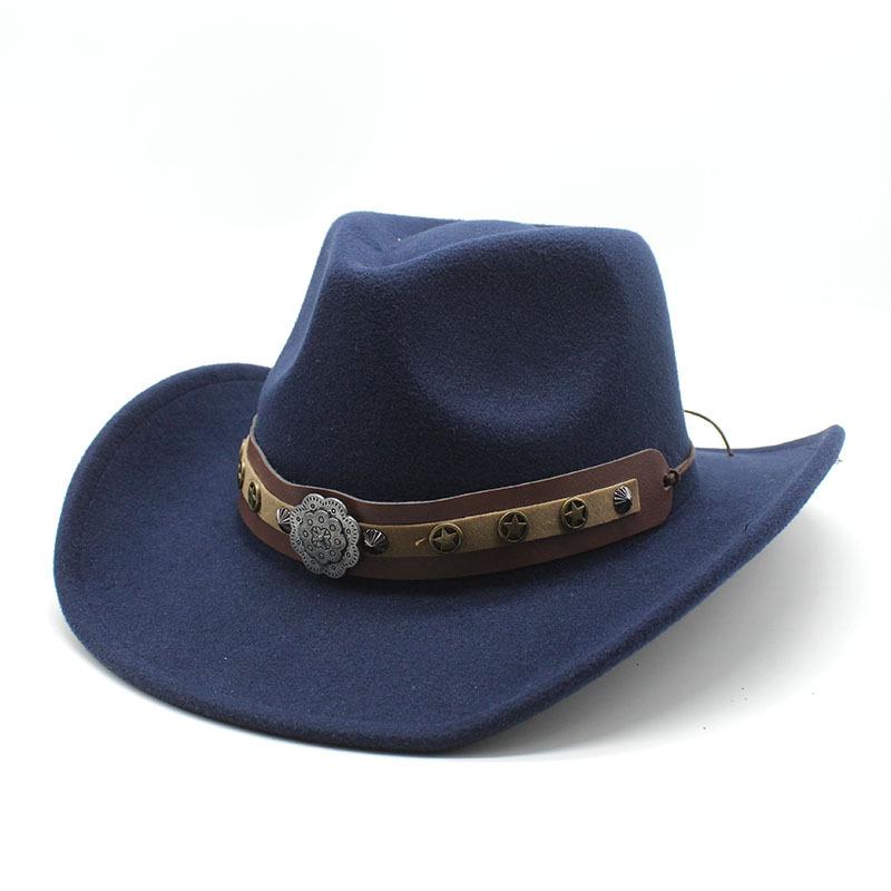Tibetan Woolen Hat Women'S Versatile British Jazz Top Hat Tourist Mountaineering Western Cowboy Hat Men