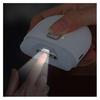 Electric Nail Clipper with LED Light, Automatic Nail Trimmer for Manicure, White Compact Design