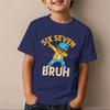 Boys Girls Six Seven Bruh Tshirt Number 6 7 Print Casual Daily Wear Tee Toddler 67 Cartoon Soft Cotton Tee Baby Boy Clothes