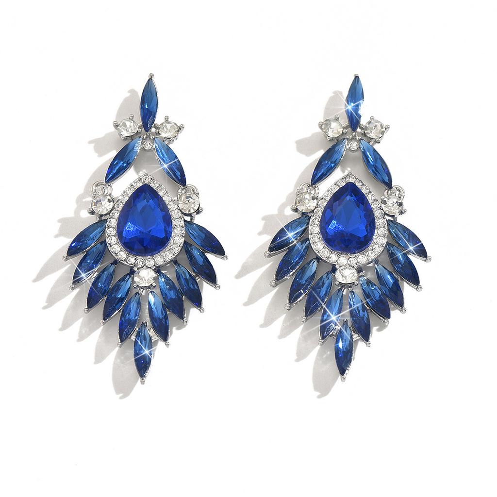 Leichter Luxus Palast Strass Hohl Ohrringe Damen Übertrieben High-End Ohrstecker Nische Design Personalisierte Ohrringe