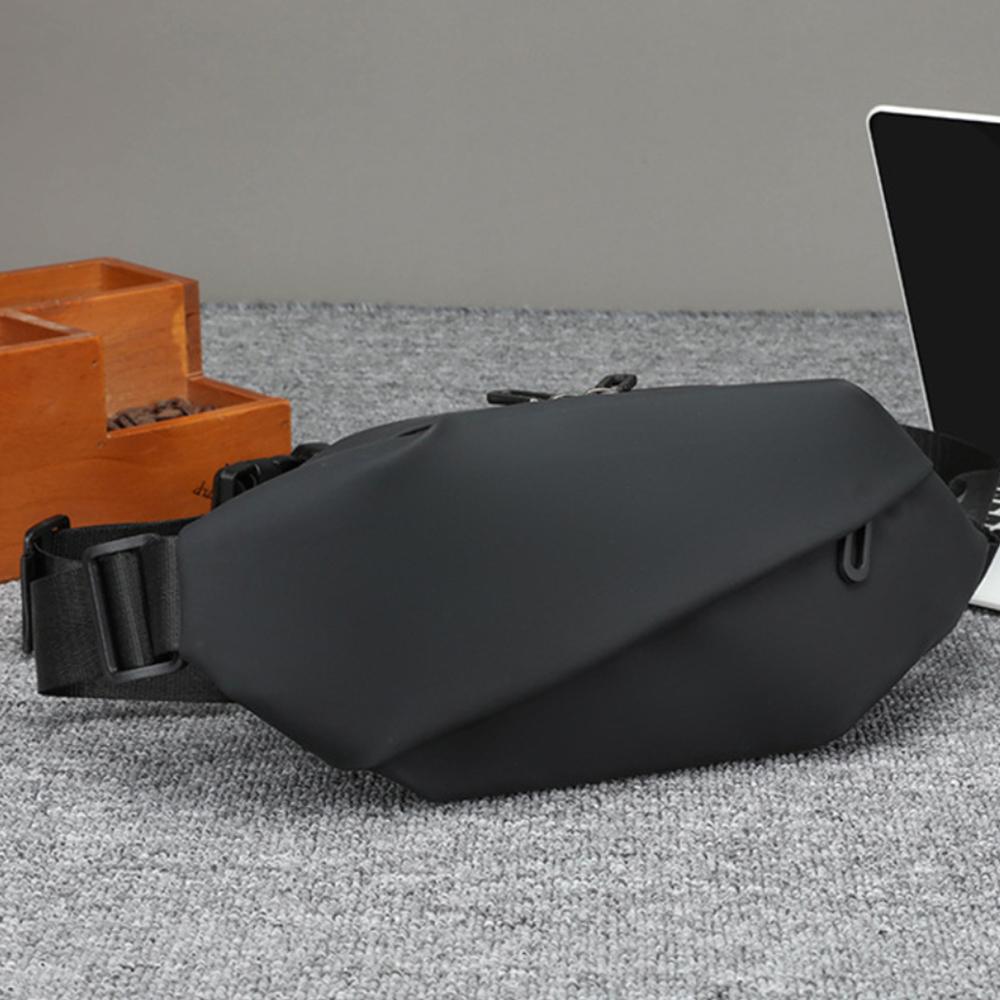 Man Nylon Waterproof Waist Pack Minimalist Outdoor Sports Running Jogging Waist Bag Fashion Crossbody Belt Bag Chest Bag for Men