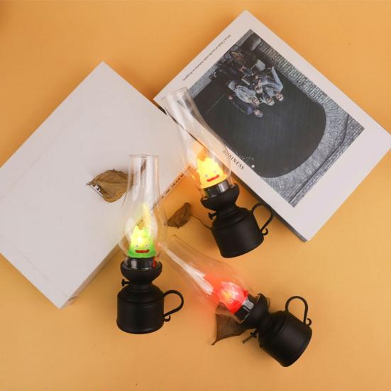Cartoon Anime Flame Decorative Light with Handle Lightweight Portable Moving Castle Kerosene Candle Atmosphere Lamp
