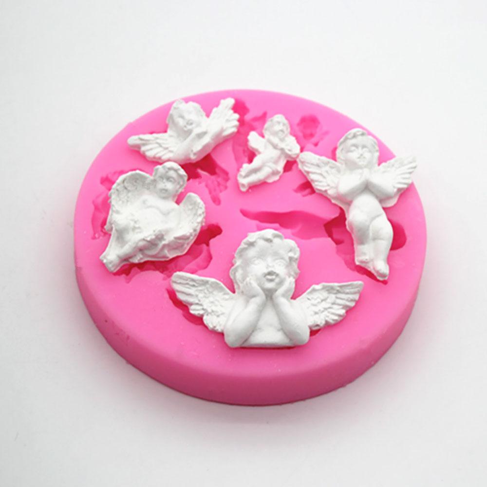 Silicone World DIY Angel Baby Wings Silicone Fondant Mold Flip Sugar Cake Molds Baking Decorating Tools Chocolate Gypsum Mold