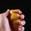 Wooden God of Wealth Characters  Small Statue Solid Wood Hand Carving  Home Room Office Lucky Feng Shui Characteristics Statue