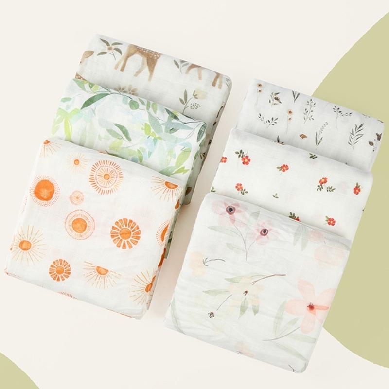 Bamboo Cotton Swaddles Blankets Cartoon Print Baby Blanket Large Size Newborn Blanket Wrap Your Baby in Comforts Style