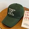 Soft Cotton Baseball Cap K Letter Embroidery Peaked Cap Fashion Dad Hat