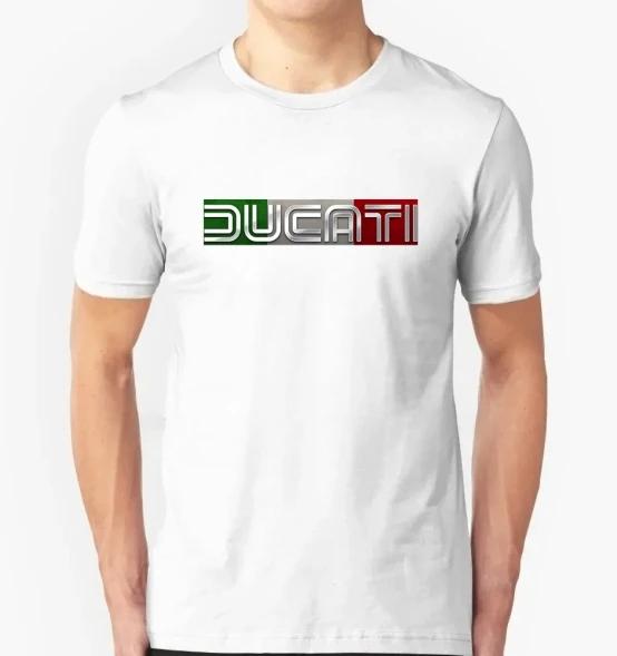 Urban Pulse Clothing Katoenen T-shirt Casual Ducatis Moto GP Racing Motorfiets T-shirt Grafisch Zomer Korte Mouwen 2026 Mannen T-shirt Tops Kleding Tee XXL wit