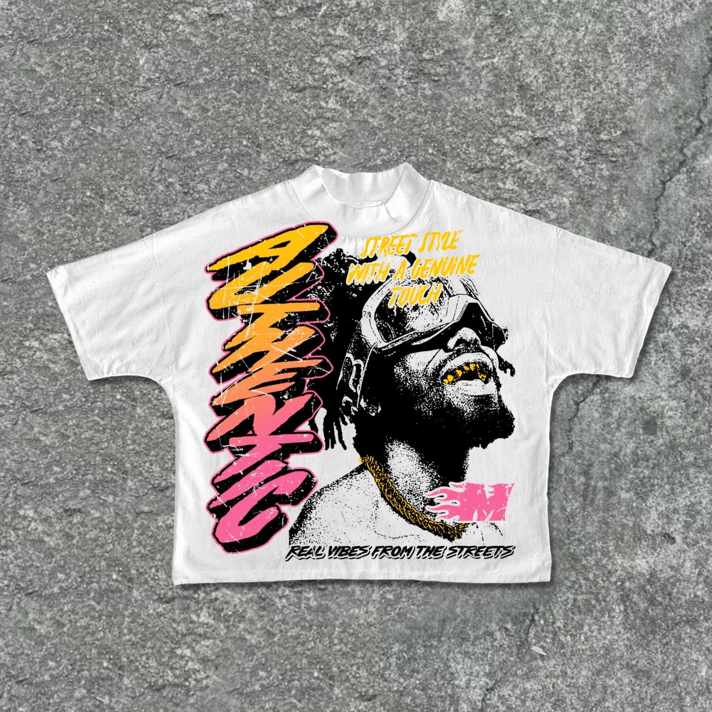 

Summer Y2K HIP HOP Portrait Print Graphic Print T-Shirt Street Style Cotton Short Sleeve Tops Retro Men Women Daily Wear Tops 4XL