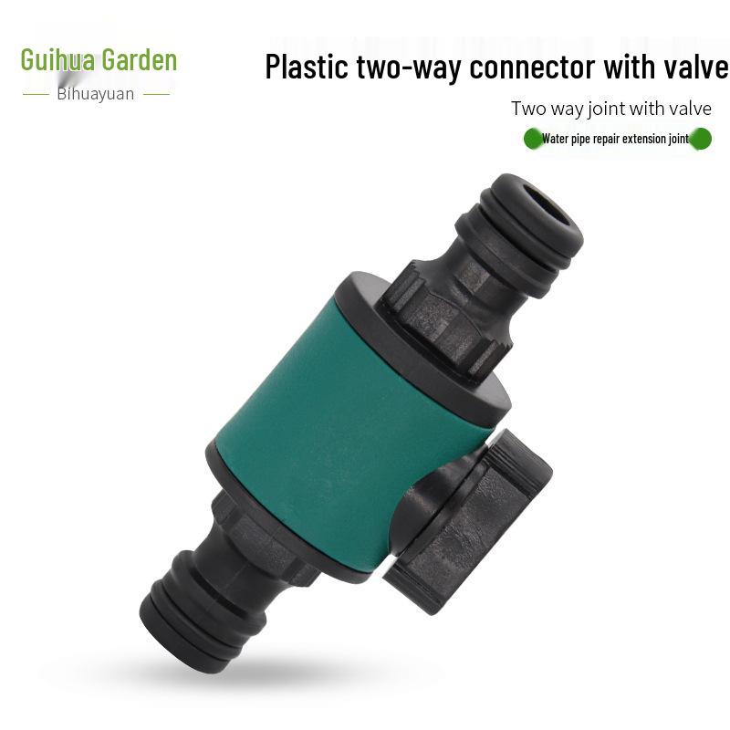 Dual-Switch Hose Repair & Extension Connector with Bidirectional Valve