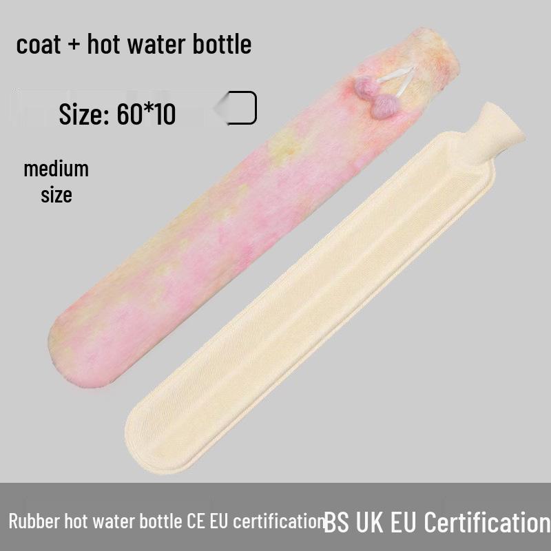 Explosion-Proof Hot Water Bottle: Rubber Design for Stomach and Feet, Long-Lasting Warmth