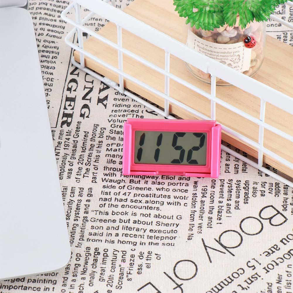 Self-adhesive LCD Screen Dashboard Digital Clock Mini Table Clock Calendar