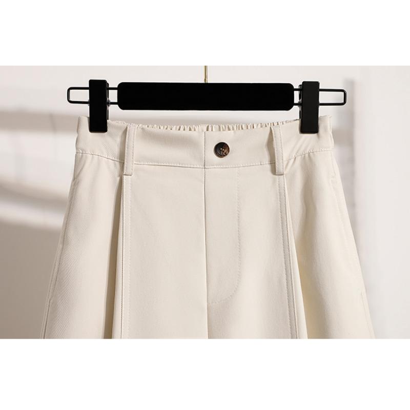 DIMANAF 2026 Plus Size Spring Summer Women Pants Elastic Waist Oversize Fashion Casual Long Pants Solid