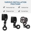 2Pcs Motorcycle Headlight Mount Bracket 360 Degree 18-32Mm Adjustable Spotlight Clamp Motorcycle Head Light Lamp Holder Support