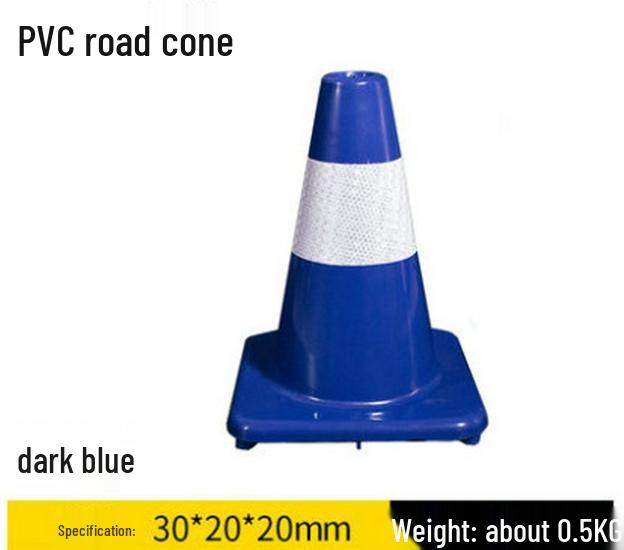 70cm Reflective PVC Road Safety Cone with Rubber Base
