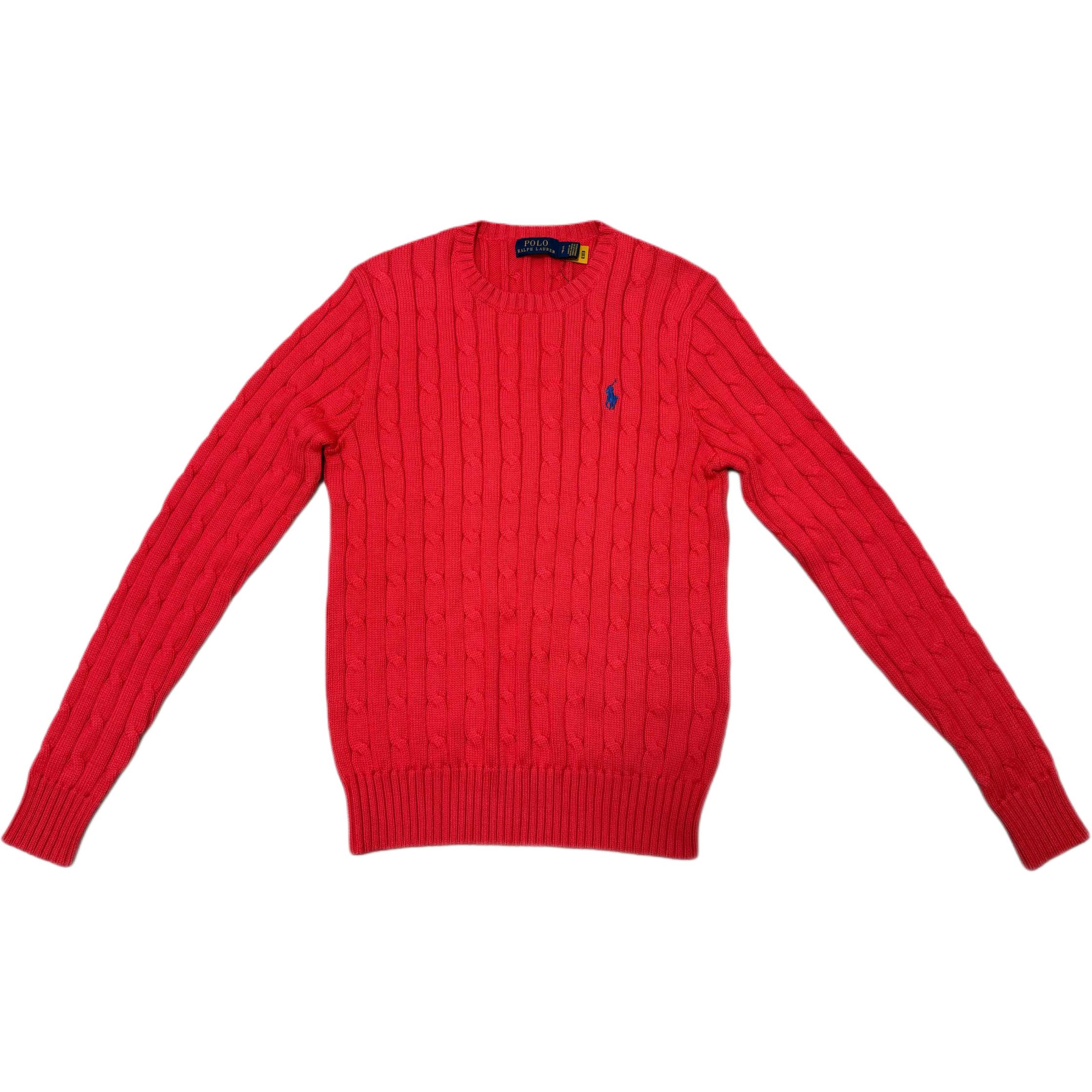 Polo Ralph Lauren Классический хлопковый свитер с круглым вырезом и косами Женский свитер 211570012047 S