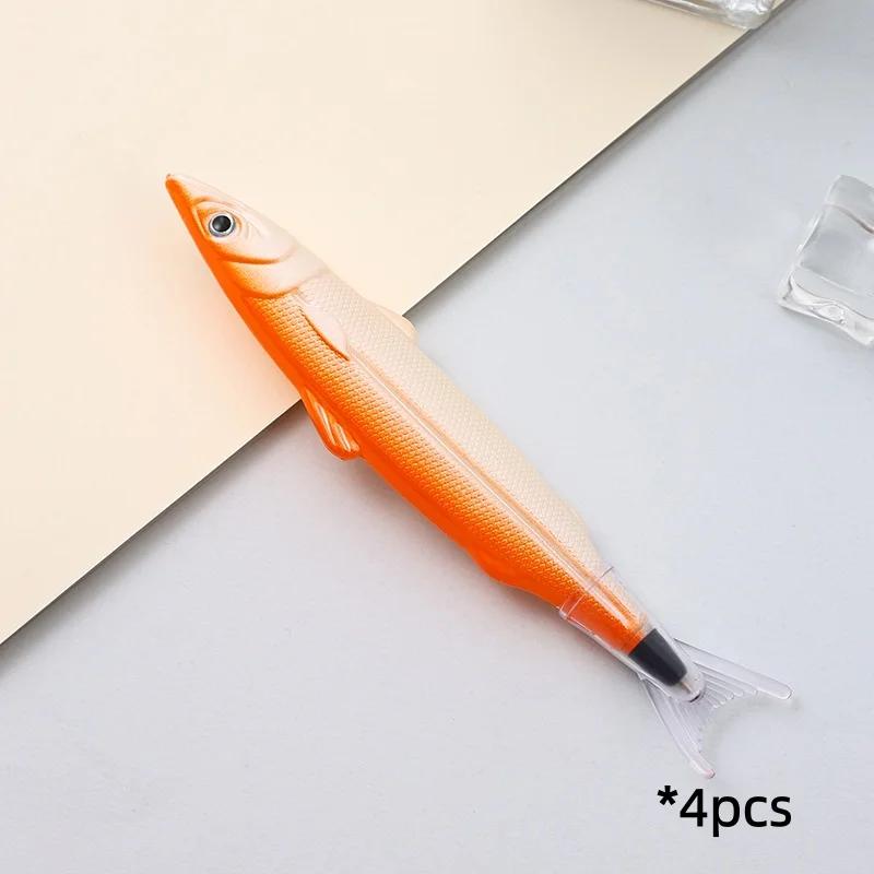 4pcs Cute Kawaii Sea Fish Stationery Creative Ballpoint Pen Office School Supply Novelty Funny Lovely Pens