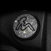 Luxury One-Key Start Button Cover Car Engine Ignition Start Button Protective Cover Car Stickers Pink Car Accessories for Girls
