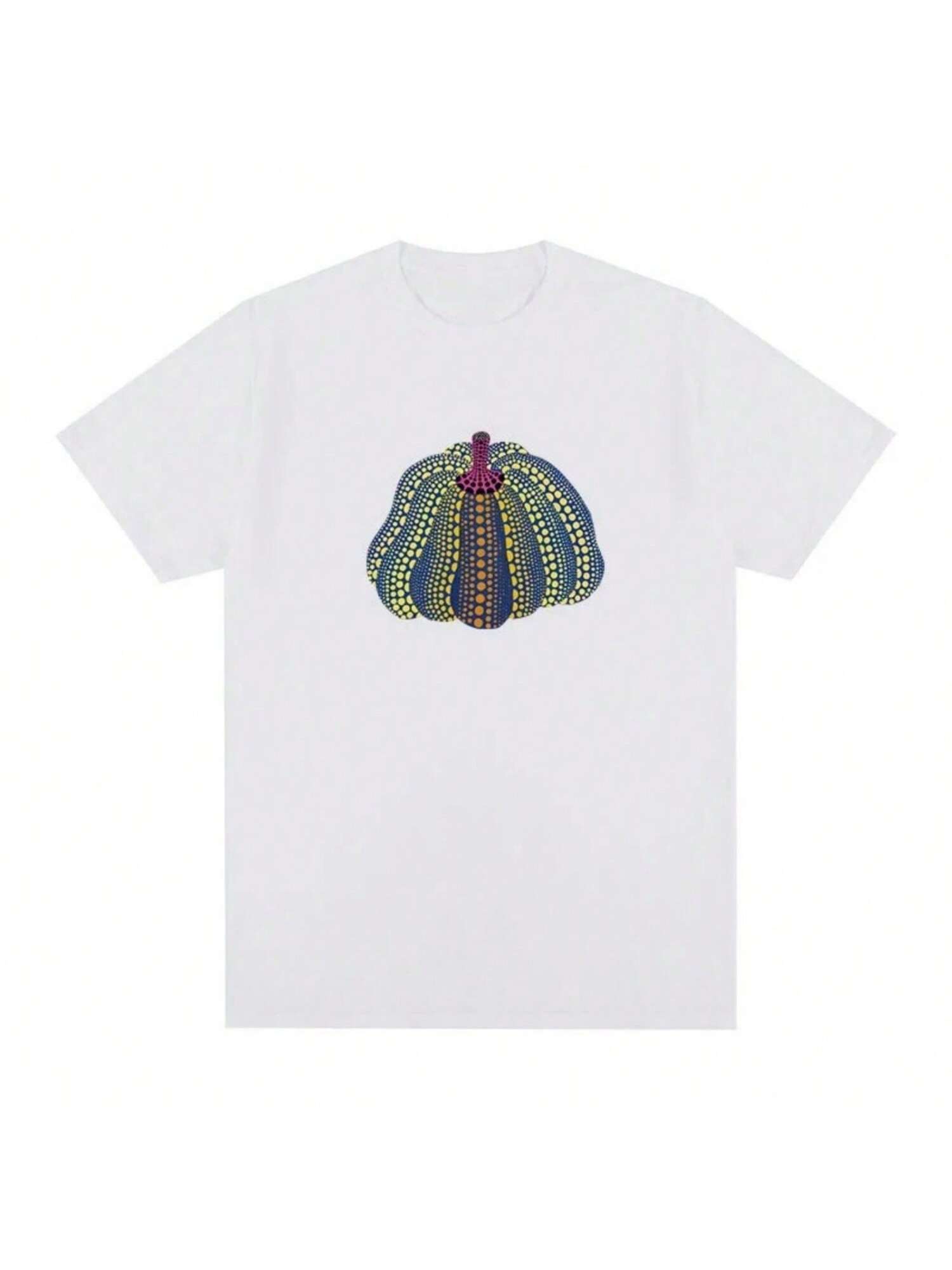 YAYOI KUSAMA T Shirt Polka Dots Pumpkin Japanese Artists Short Sleeve Women Clothing INS Fashion Streetwears Graphic S разноцветный