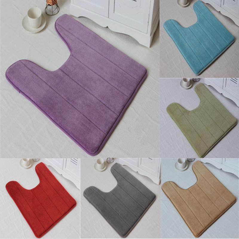Tappetini da Bagno in Schiuma Assorbente a Forma di U Tappetino per WC Tappeto in Pile di Corallo per Bagno Tappeto Antiscivolo per Pavimento WC Decorazioni per la Casa Articoli per la Casa