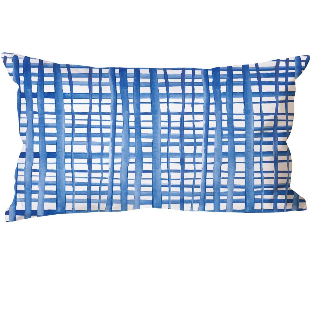 New Blue Geometric Linen Pillowcase Home Sofa Pillowcase